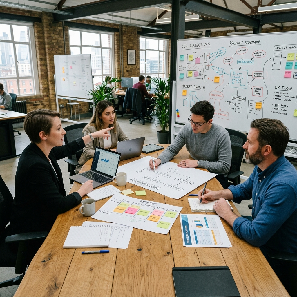 Research notes, requirements mapping, and collaborative product discovery