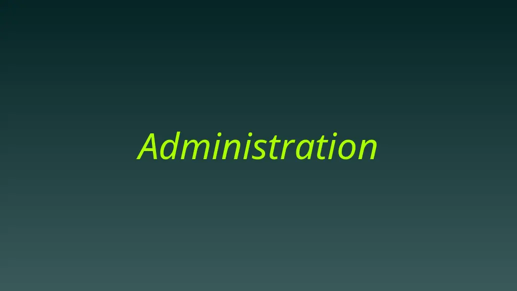 Administrative Systems