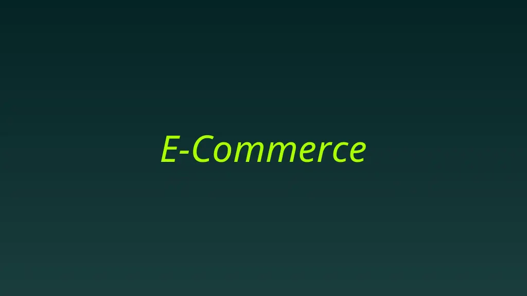 E-Commerce Development